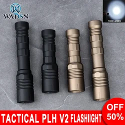 PLHV2-linterna táctica de alta potencia, luz de explorador de 1300 lúmenes, iluminación de Metal para exteriores, accesorios para caza y Airsoft, lámpara para armas