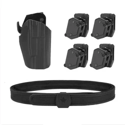 IPSC Cinturón táctico con funda Mag y bolsa MOLLE ajustable modular