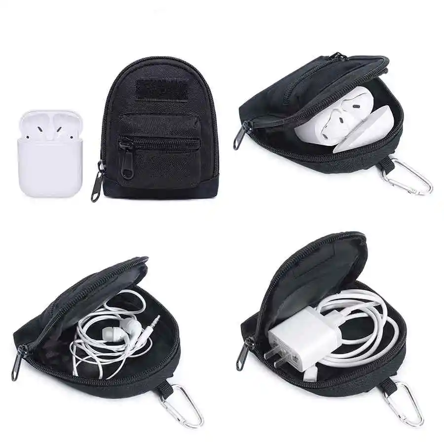 Cartera táctica para colgar monedas, bolsillo para llaves, auriculares, almacenamiento, tarjetero, caza al aire libre, EDC - imagen 3