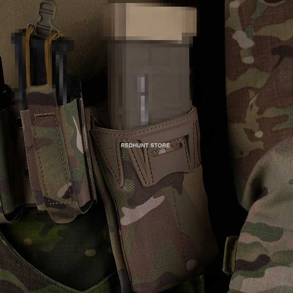 Para 9mm/45acp bolsa táctica individual para revistas elástico 5,56/7,62 funda para revistas Agilit Pincers cinturón de chaleco de caza de liberación rápida - imagen 3