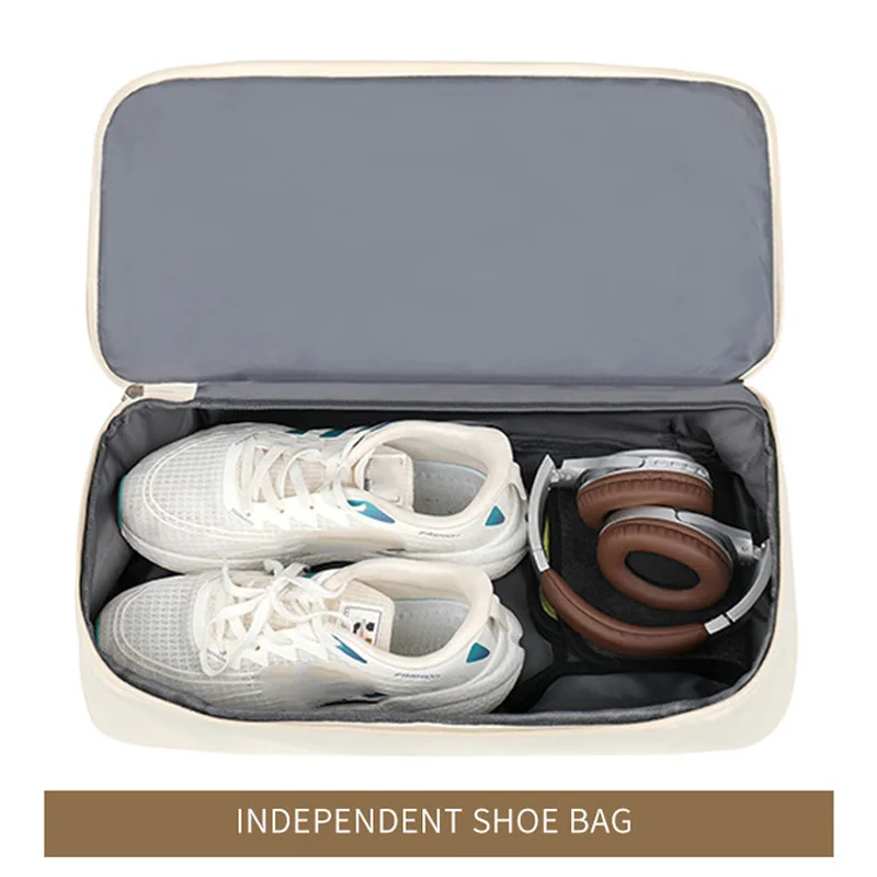 Bolsa deportiva para gimnasio, 3 uds., seco, húmedo, para viajes al aire libre, entrenamiento, Camping, bolsos de hombro tipo bandolera, paquete de zapatos, bolso grande para viaje de corta distancia - imagen 4