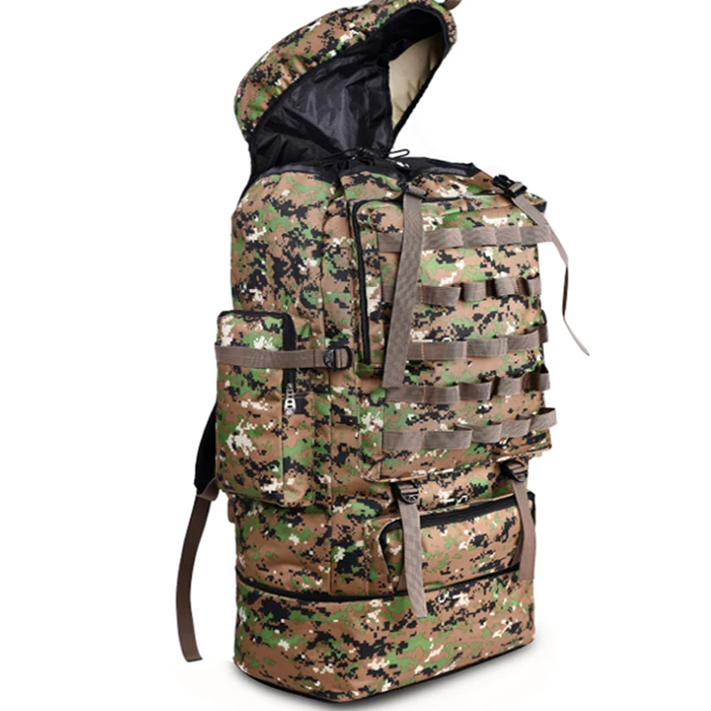 Bolsa grande de Camping para hombre, mochila de senderismo, equipaje, escalada al aire libre, bolsas de hombro tácticas de viaje, Camuflaje deportivo, 100l - imagen 4