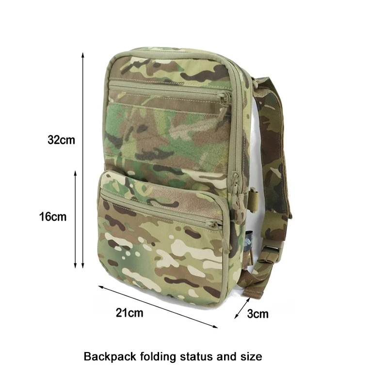 Mochila táctica D3 Flat Pack – Asalto expandible con MOLLE - imagen 5