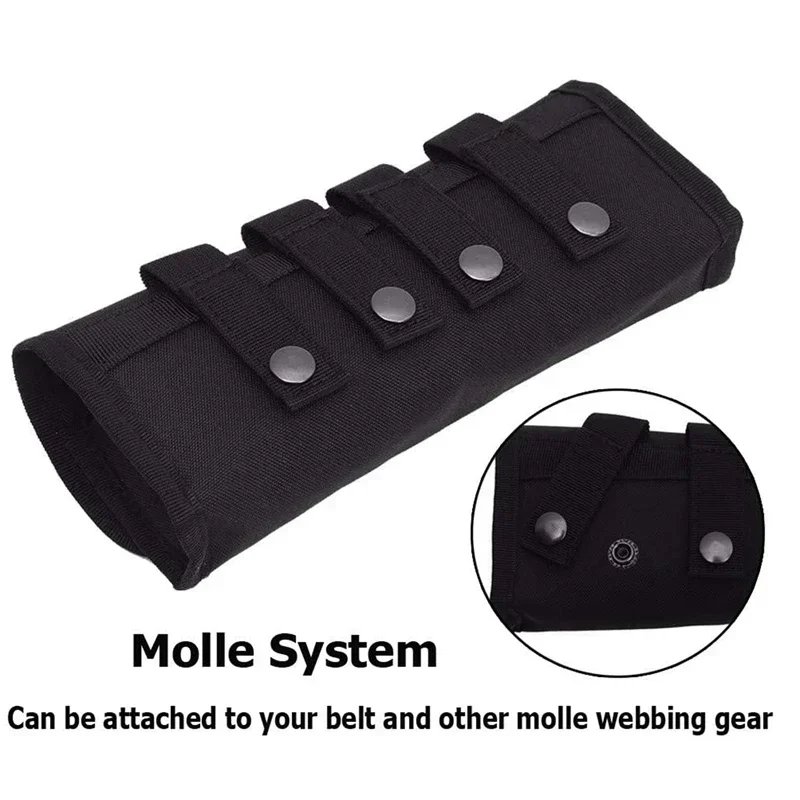 Bolsa táctica para munición Molle de 18 cartuchos, soporte de recarga para escopeta, caza, calibre 12/20G, soporte para cartuchos de pistola