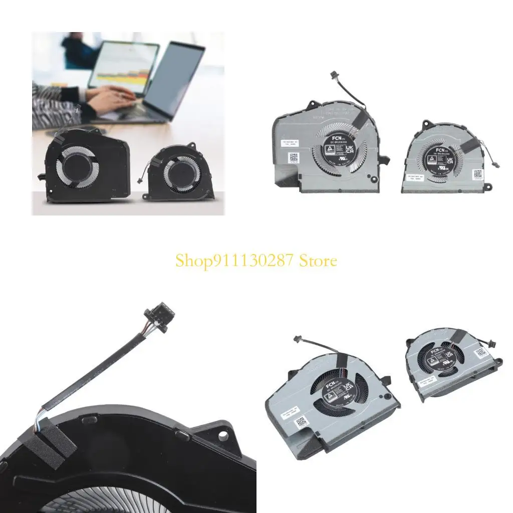 J1HC Reemplazo computadora portátil CPU GPU Refriamiento Ventilador laptop portátil Radiador tarjeta gráficos