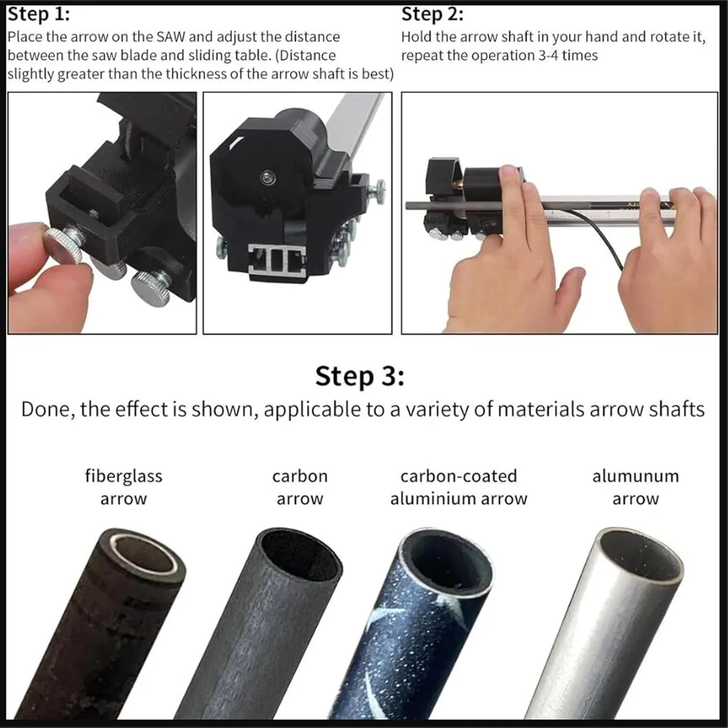 Cortador de flechas eléctrico para arco y caza – hoja sierra - imagen 5