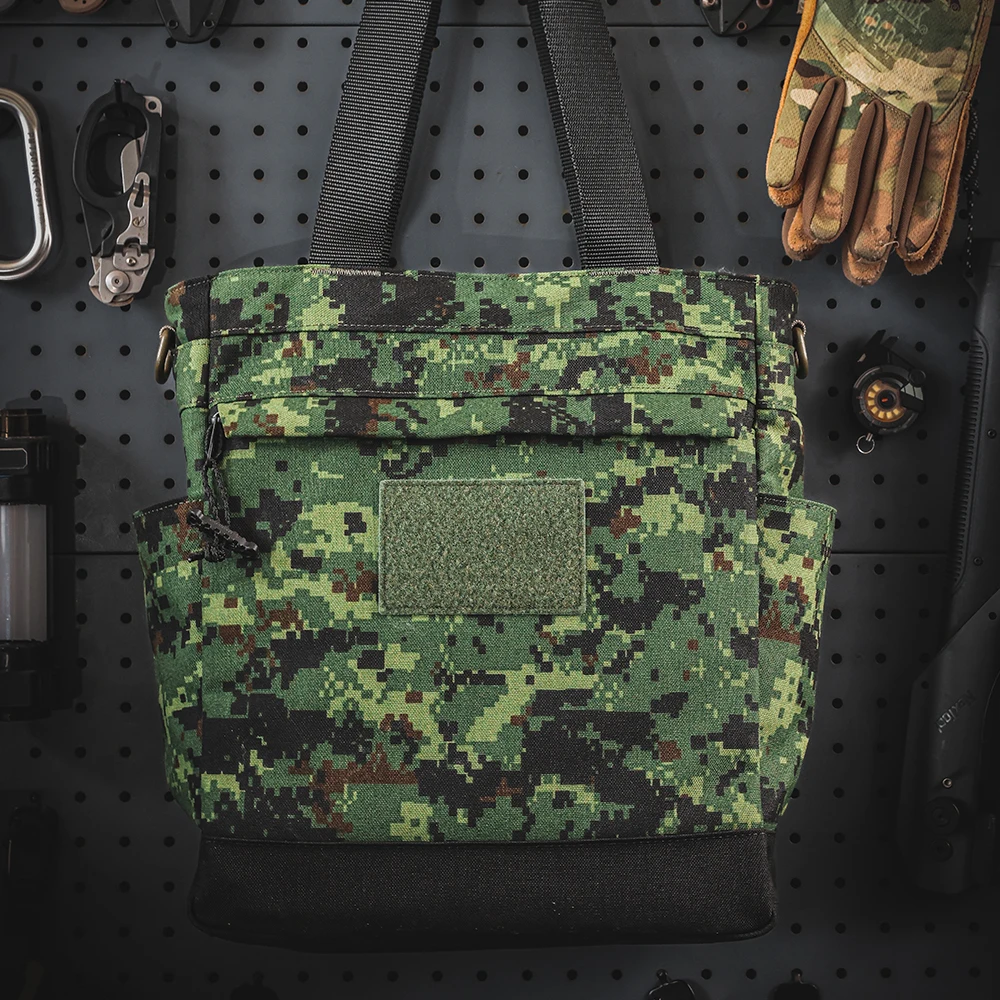 MAUHOSO Bolso de mano de lona para mujeres y hombres, bolso de trabajo utilitario con cremallera, bolso para computadora portátil, bolso para profesores - imagen 3