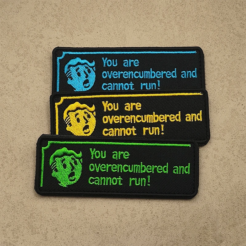 Parche bordado de capítulo de moral, insignia táctica que eres demasiado y no puede correr, brazalete para exteriores, pegatina para mochila con gancho - imagen 4