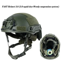 Casco táctico balístico ACH de corte alto, casco balístico de alta calidad de Kevlar, casco balístico con almohadilla de suspensión NIJ IIIA FAST Wendy