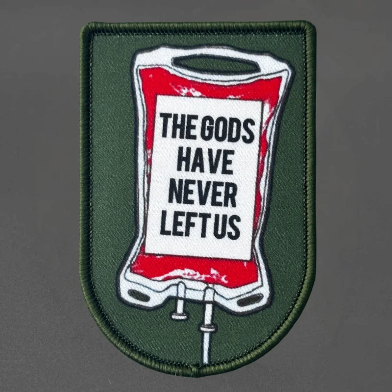 Parche estampado The Gods Have Never Left Us, chaleco táctico, insignia de moral con gancho y bucle, pegatinas para mochila, parches para brazalete para ropa
