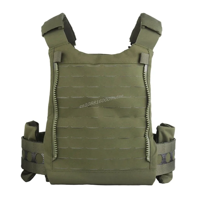 Ferro V5 FCPC portador de placa táctica Modular portátil chaleco de caza MOLLE Airsoft Triple Mag bolsa con cremallera en el Panel trasero Banger - imagen 4