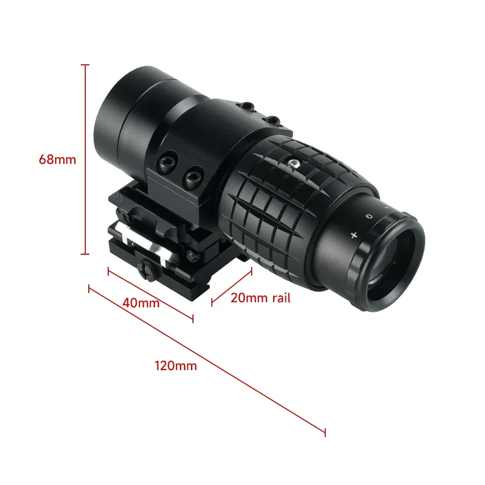 Mira telescópica táctica para Rifle, accesorio de caza con riel de 20mm, punto rojo y verde, 551, para exteriores, 553 - imagen 4
