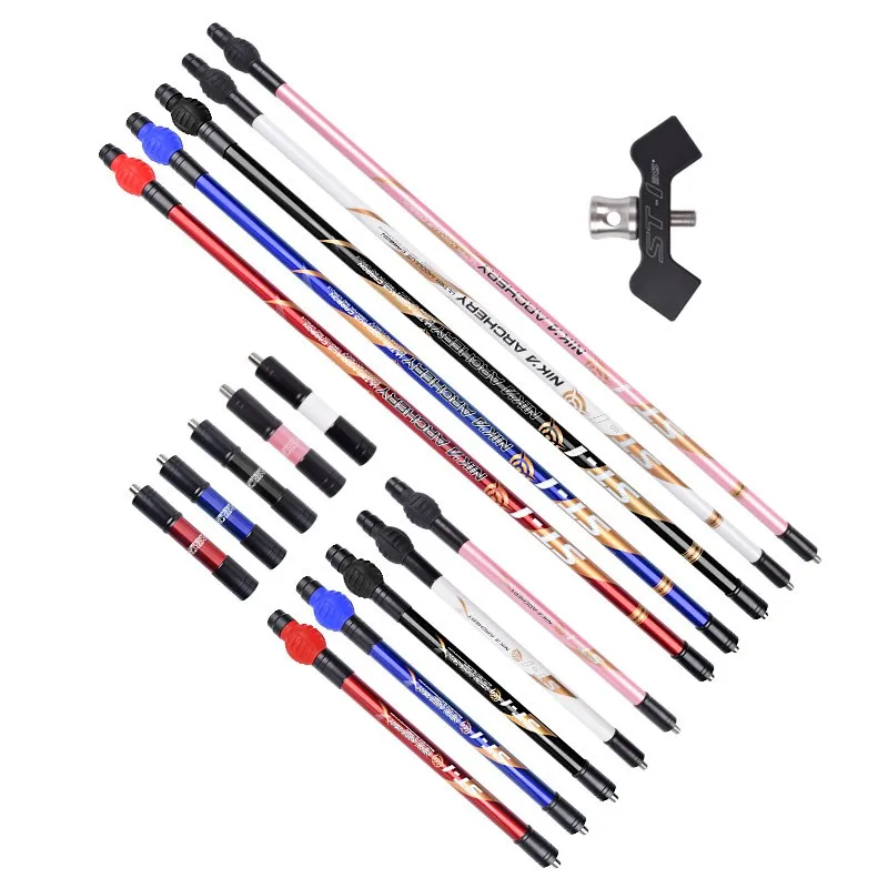 Barra de equilibrio de tiro con arco de 5/12/30 pulgadas 35 ° Barra en V, varilla de fibra de carbono, arco compuesto, arco recurvo, sistema estabilizador, tiro, entrenamiento, caza - imagen 4