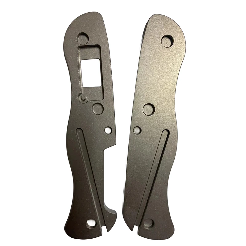 Cuchillo personalizado de 3 tipos, báscula con mango de titanio con orificio de bloqueo del eje para cuchillos del ejército suizo Victorinox de 111MM, pieza de fabricación de agarre exterior - imagen 4