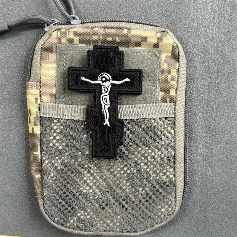 Parche táctico de Jesús, insignia de moral militar, gancho bordado y bucle, mochila, ropa, accesorios decorativos, pegatina, brazalete