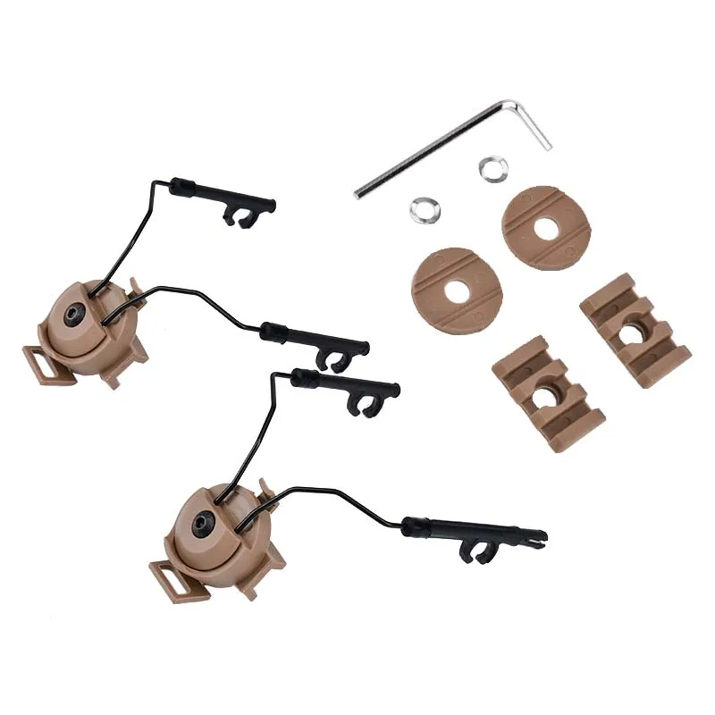 Soporte de riel para auriculares de arco, adaptador táctico para auriculares, montaje rápido, accesorios para casco, soporte de suspensión ajustable - imagen 5