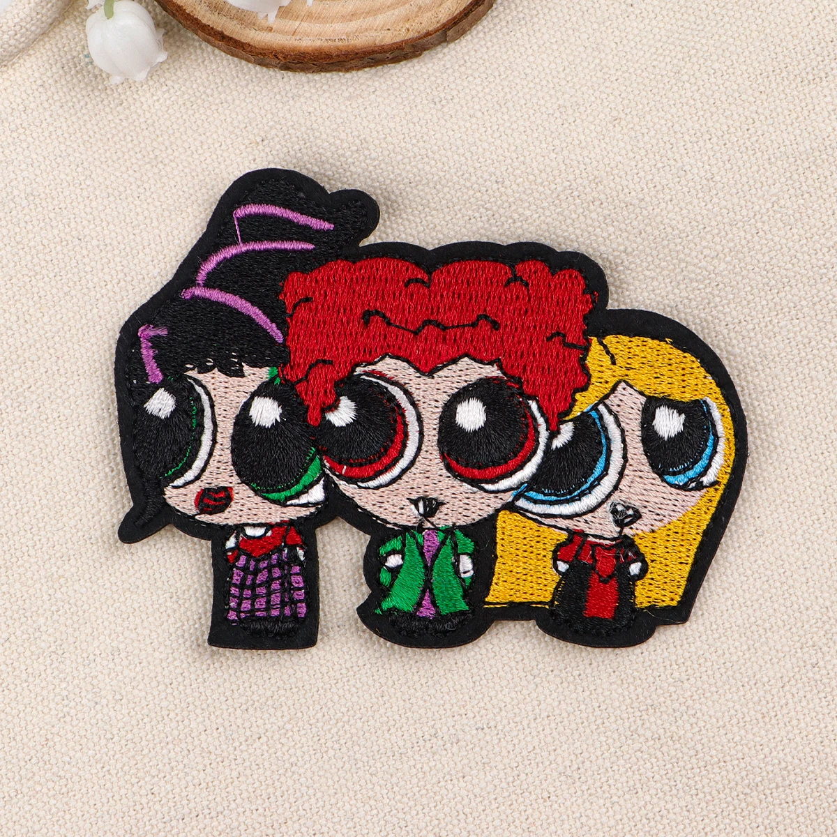 Parche bordado de bruja divertido, parches termoadhesivos de dibujos animados para planchar para ropa, insignias para coser DIY - imagen 4