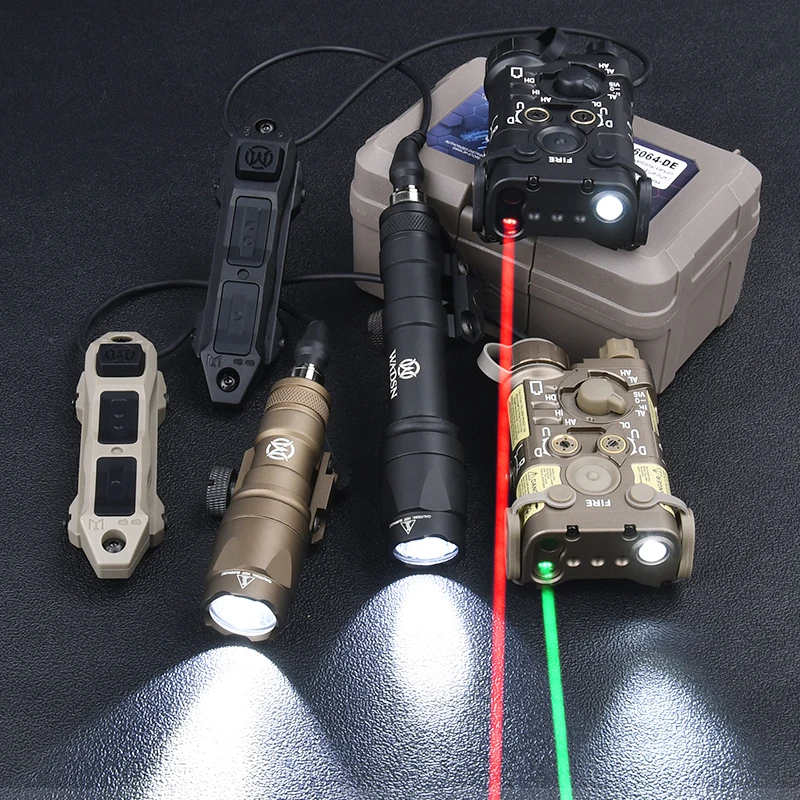WADSN táctico NGAL Metal láser IR rojo verde azul puntería Surefir M300A M600C linterna caza Scout lámpara interruptor de doble función - imagen 5