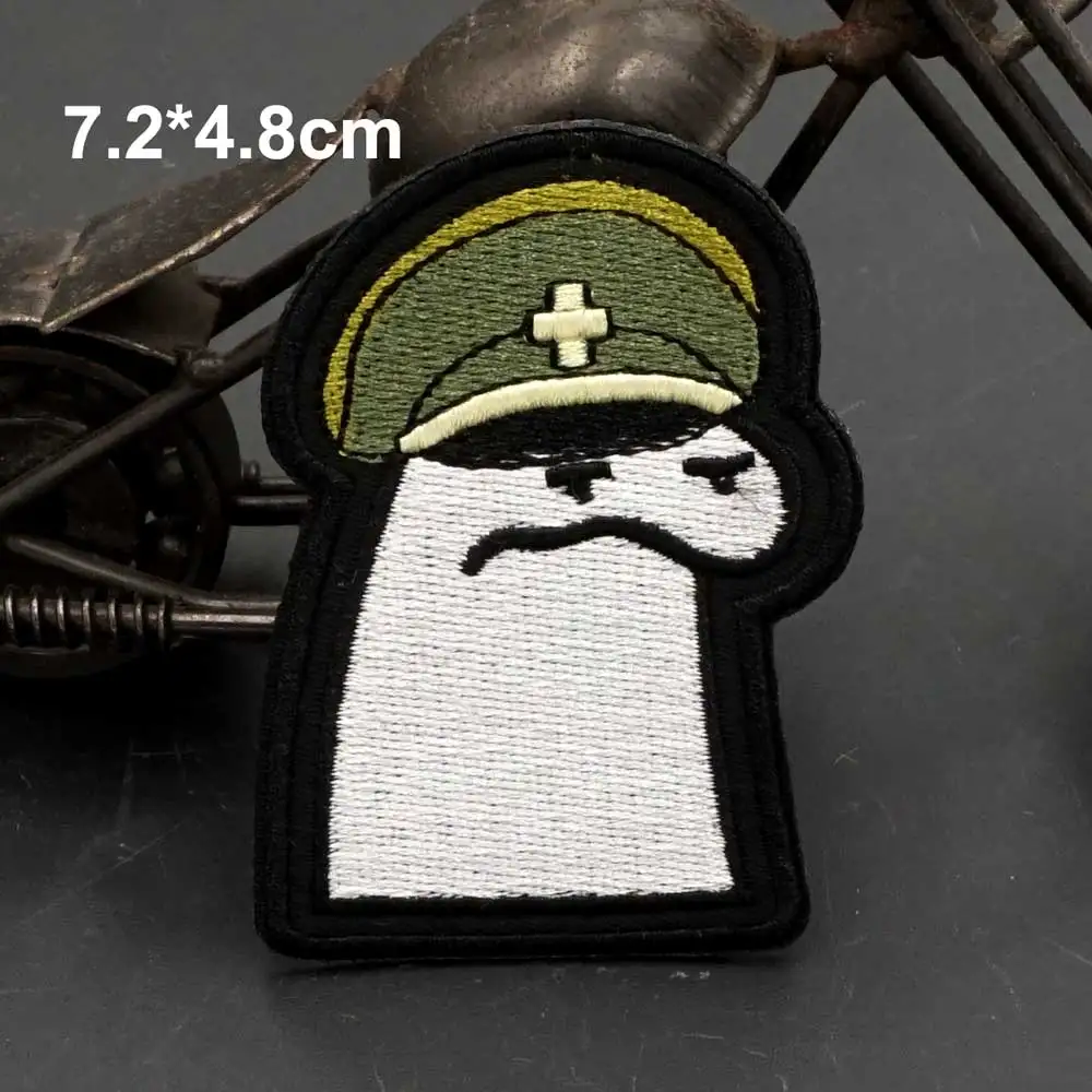 Parches bordados Flork Helper Commander, insignia táctica para ropa, mochila, gorras, apliques DIY - imagen 2