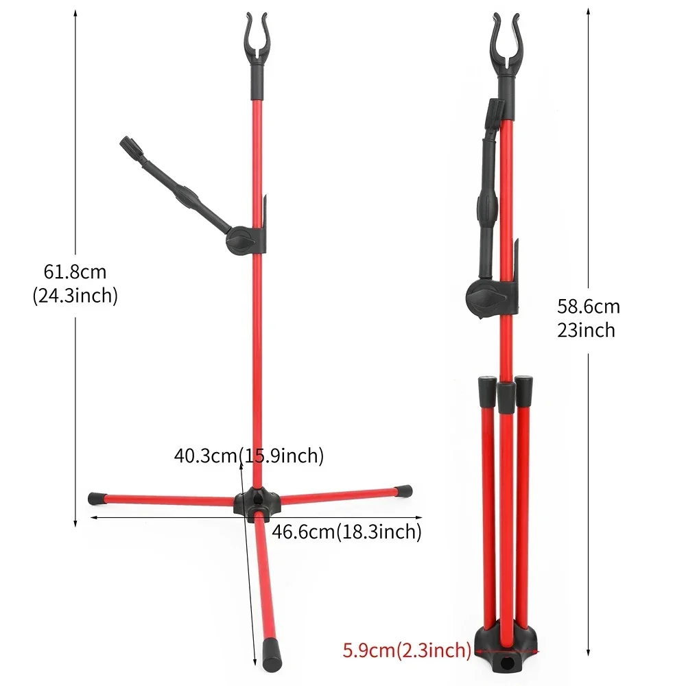 Soporte de arco recurvo de Tiro con Arco ABS, fácil de plegar, arco y flechas portátil para soporte extraíble, accesorios de entrenamiento de tiro y caza - imagen 5