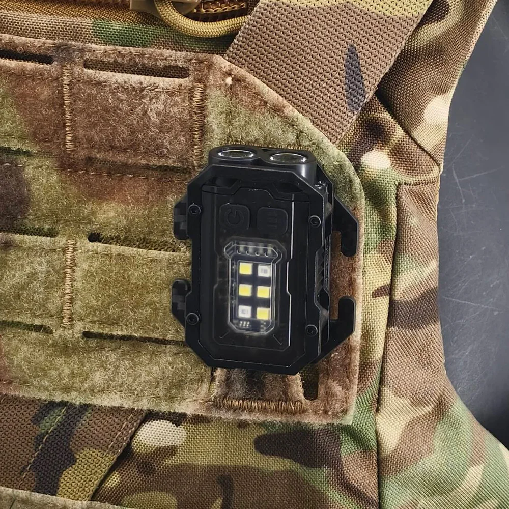 Nueva linterna táctica EDC, Mini luz portátil para acampar al aire libre, herramientas de senderismo para chaleco táctico, sistema Molle, correa para mochila de 25mm - imagen 4