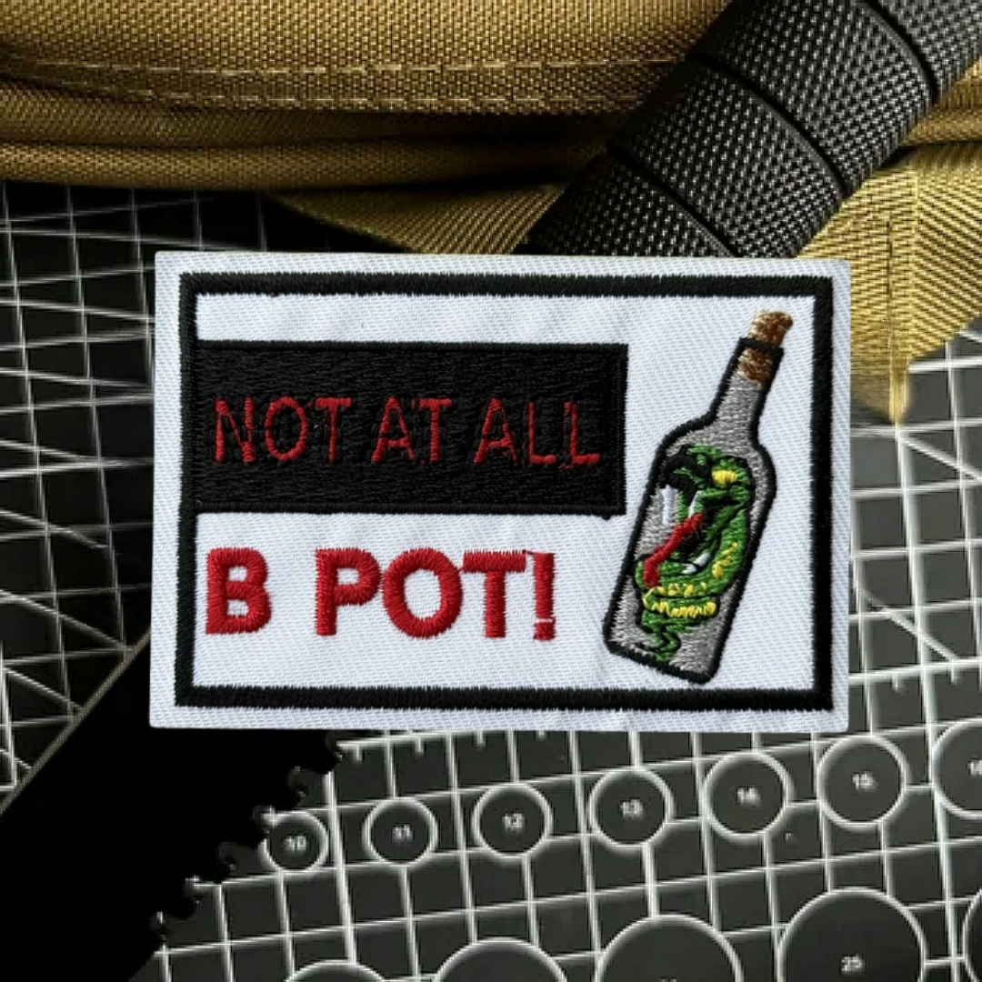 No en todos parches, insignia de moral táctica, parches de gancho y bucle bordados de serpiente para ropa, mochila, pegatina decorativa militar - imagen 4