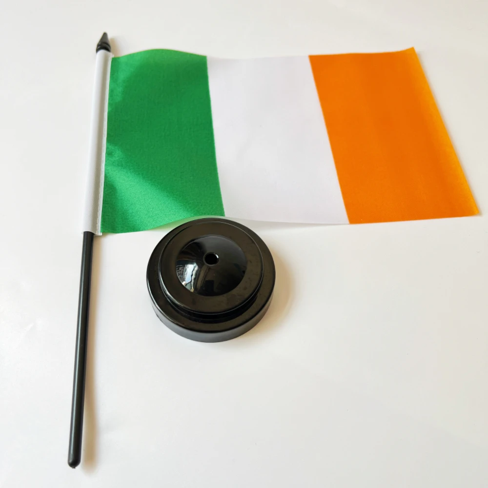14x21cm escritorio de oficina bandera de Irlanda verde blanco naranja IRE IR irlandés bandera nacional del país BannerSaint Patrick - imagen 5