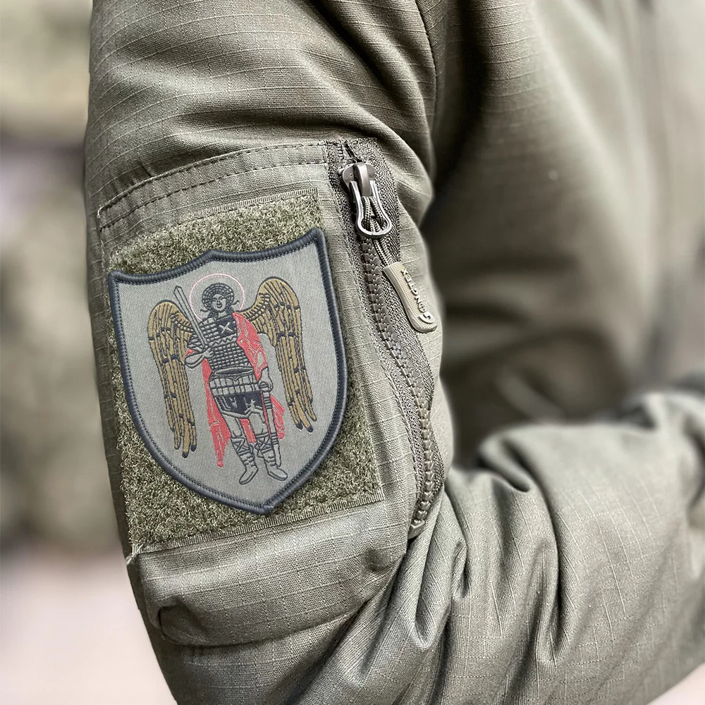 Parches tácticos de San Miguel Arcángel, parche de gancho y bucle de operador, insignia militar de Chevron, brazalete, pegatinas de decoración para mochila