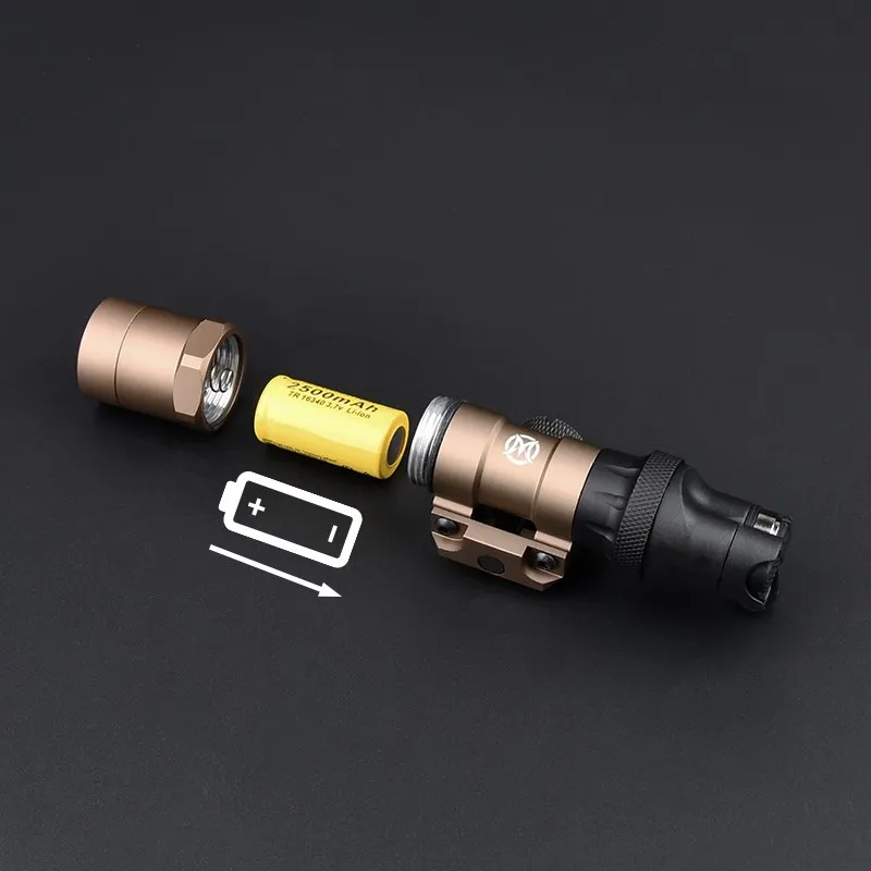 WADSN-linterna táctica M300 M300B, luz LED IR de explorador, accesorio para arma de caza, Airsoft, interruptor de presión compatible con riel Picatinny de 20mm - imagen 5