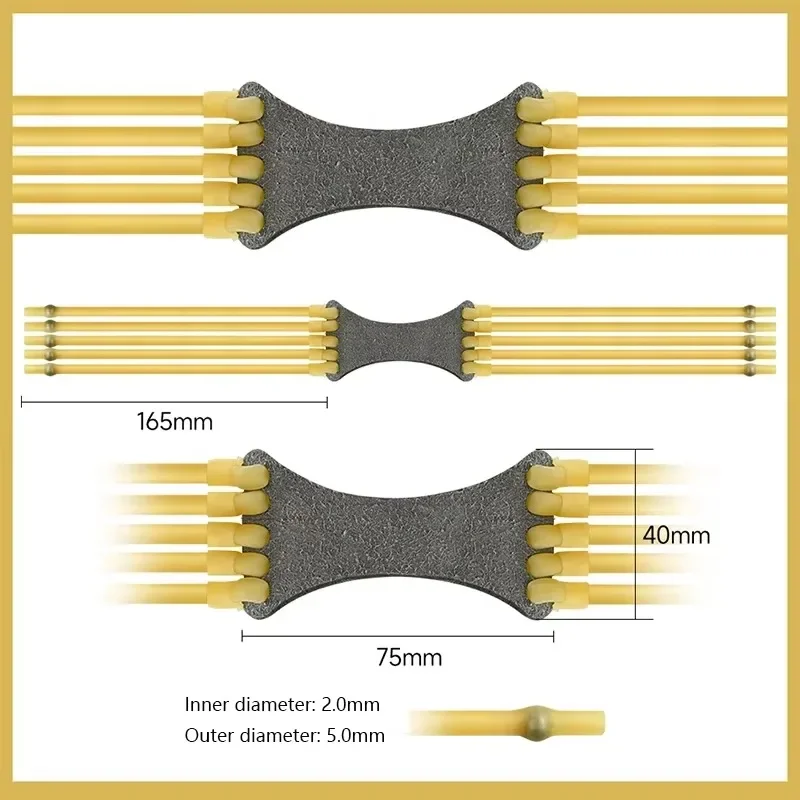 Banda de goma de bola de tarjeta de cinco hebras de un solo lado de goma de alta calidad 2050 con accesorios de tiro con tirachinas de alta elasticidad - imagen 3