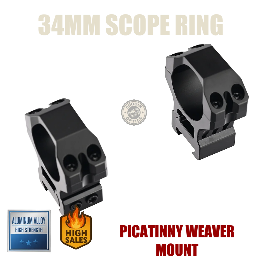 Shooin Optics Anillo Montaje Mira 34mm Riel Picatinny 20mm - imagen 5