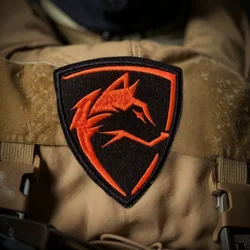 Parche táctico zorro bordado base velcro para chaleco militar
