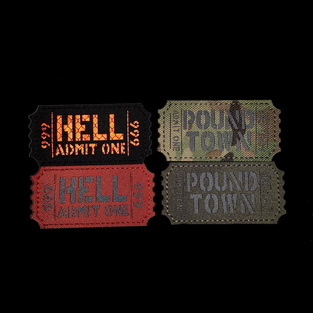 Parche reflectante de mano de Fátima de POUND TOWN, insignia táctica de moral, pegatina de mochila, parches de gancho y bucle - imagen 2