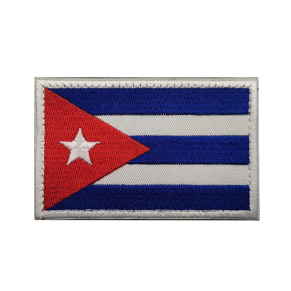 Bandera de Puerto Rico de Cuba de América del Sur, parche bordado de Material reflectante, rastreador de equipo táctico - imagen 5
