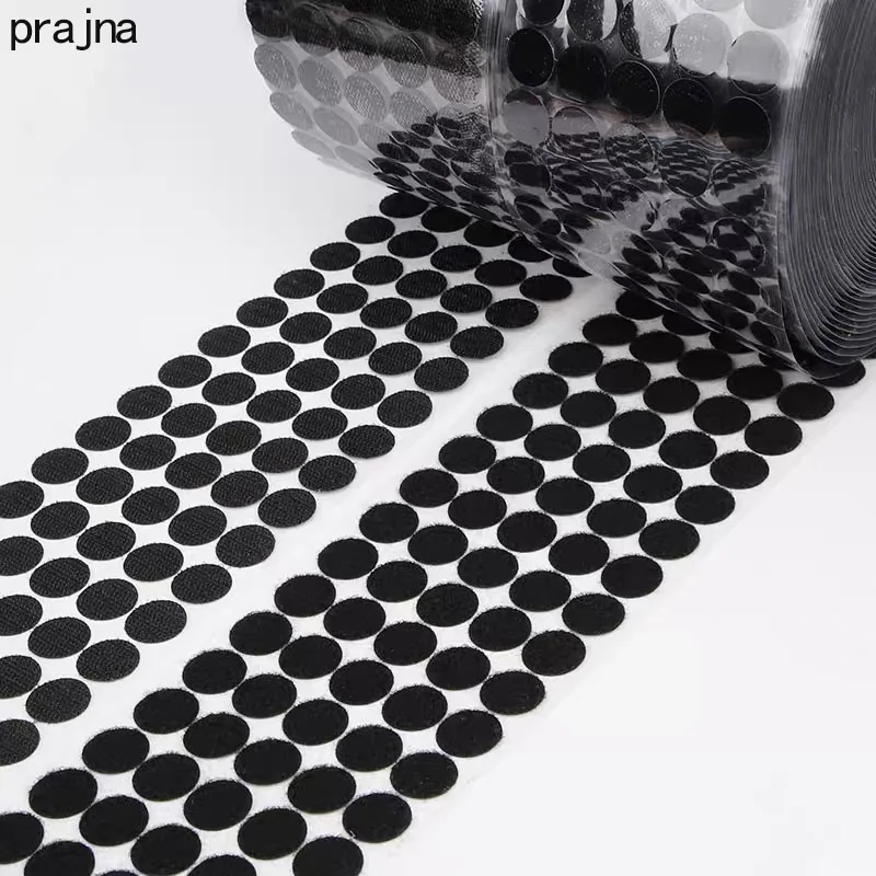 Cinta autoadhesiva para sujetar puntos, disco de pegamento fuerte, gancho redondo negro, cinta de bucle, juguete artesanal hecho a mano para jardín de infantes, 3 cm, 5 cm, 6cm, 10 pares - imagen 2