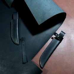 Vaina táctica piel vaca auténtica para cuchillo fijo