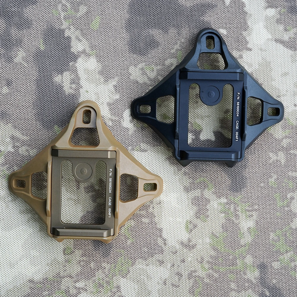 Cubierta de montaje NVG de esqueleto táctico de 3 agujeros, Compatible con casco ACH/MICH/ops-core Fast/Crye AirFrame con marcas originales - imagen 2