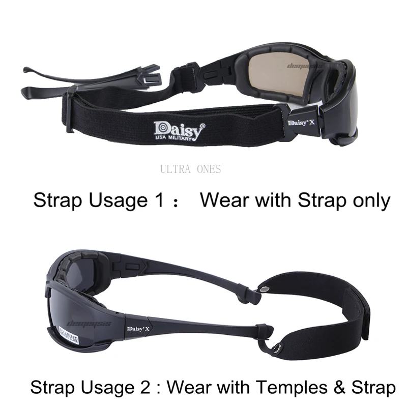Airsoft Gafas Tácticas Polarizadas Antigolpes Viento Multilente - imagen 5