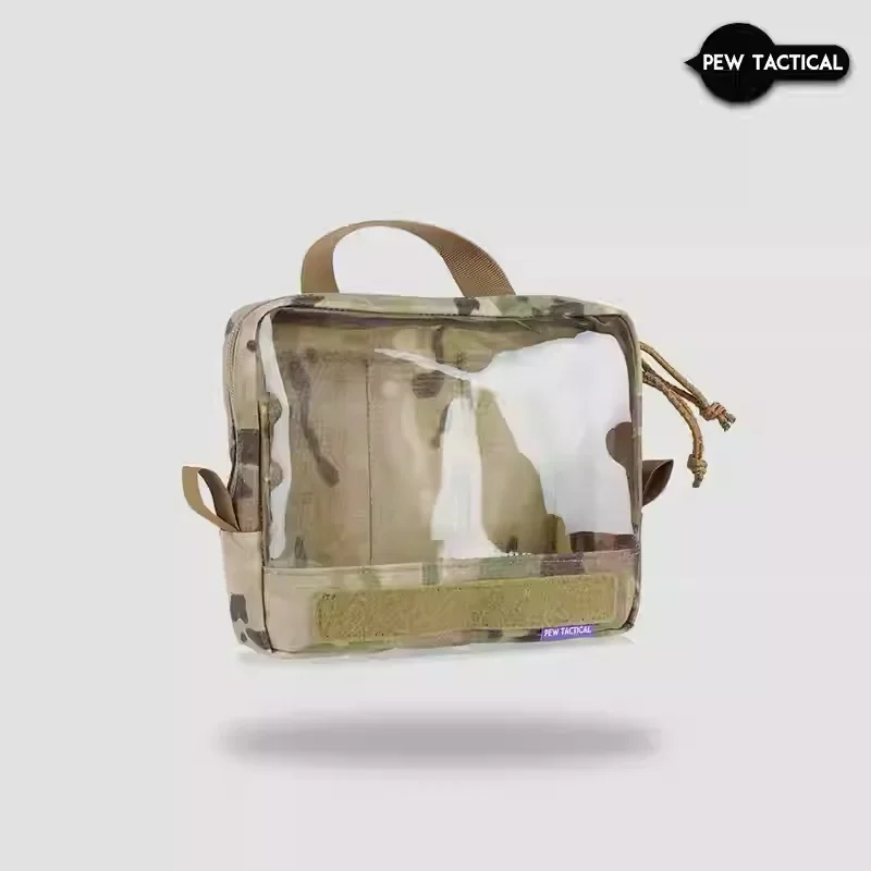 Bolsa de almacenamiento y organización visual táctica PEW, bolsa varios, gancho trasero de ventana transparente de material PET - imagen 2