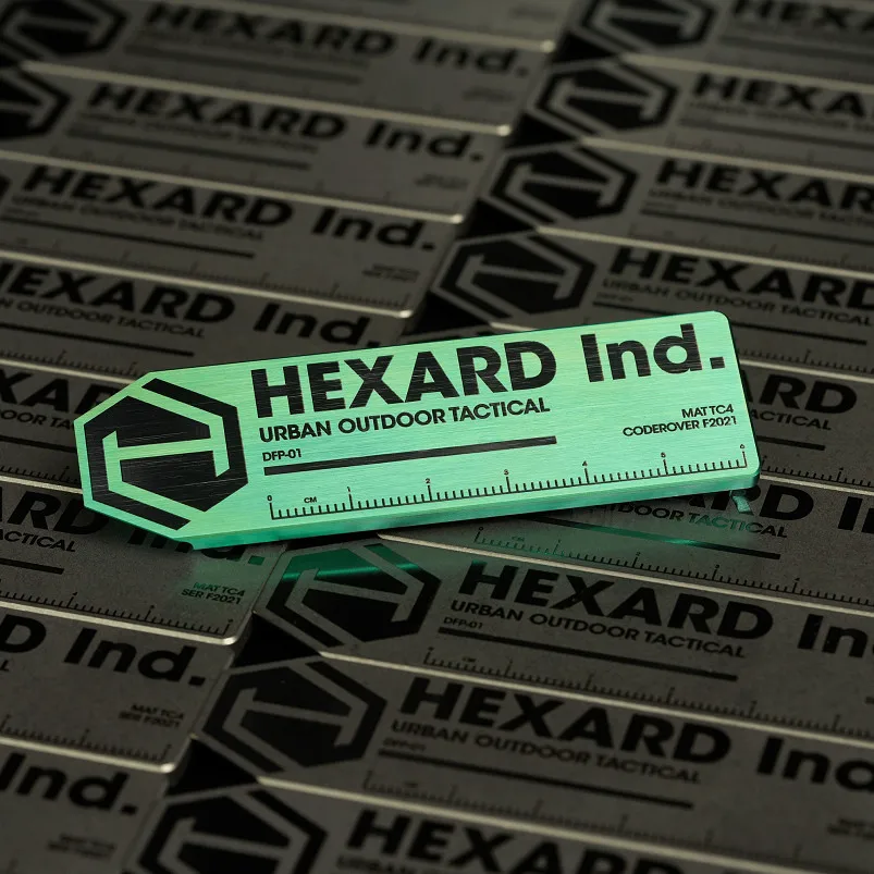 Hexard-Parche de Metal táctico urbano para exteriores, insignia de ingeniería EDC de aleación de titanio con gancho para ropa, bolsa, chaqueta, decoración - imagen 2