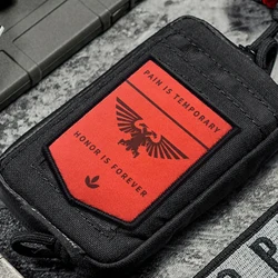 El dolor es temporal, el honor es eterno parche táctico águila gancho y bucle parches brazalete ejército militar insignia de moral pegatinas para mochila
