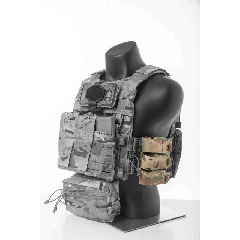 Bolsa Flashbang horizontal triple modular: portador de granadas de despliegue rápido con tela ignífuga y resistente a los IR - imagen 3