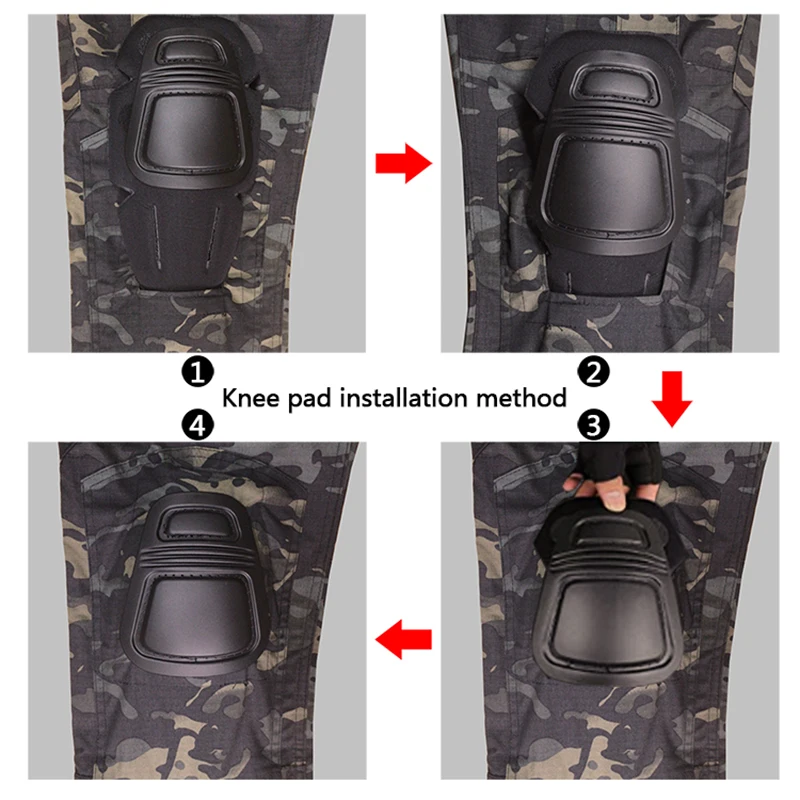 HAN WILD-Pantalones tácticos de camuflaje para hombre, monos de senderismo al aire libre, uniforme militar de lucha, pantalones con múltiples bolsillos, moda - imagen 5