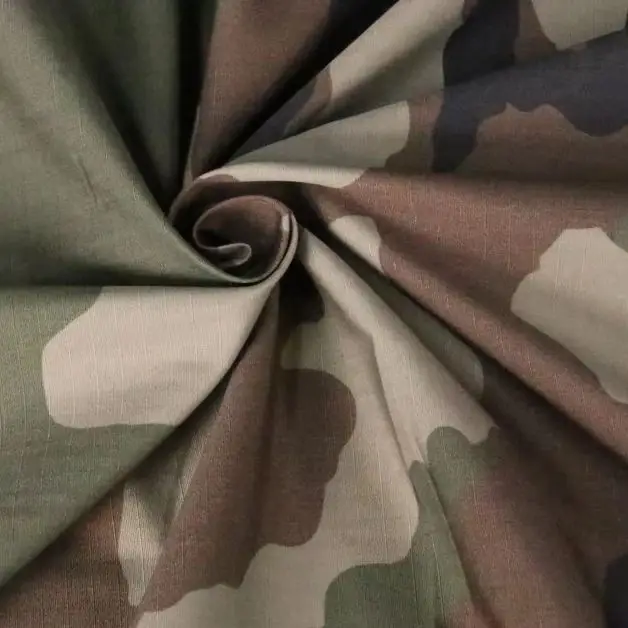 Tela a cuadros de algodón y nailon de camuflaje de estilo europeo francés