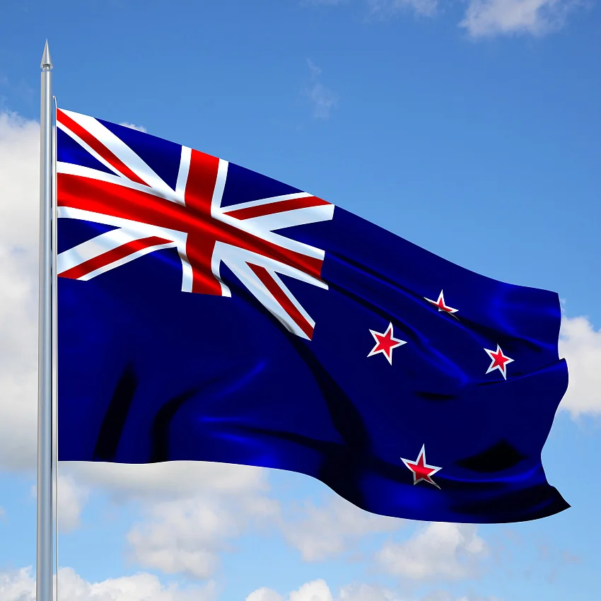 5 unids/lote bandera nacional de Nueva Zelanda 90x150cm bandera de Nueva Zelanda al por mayor