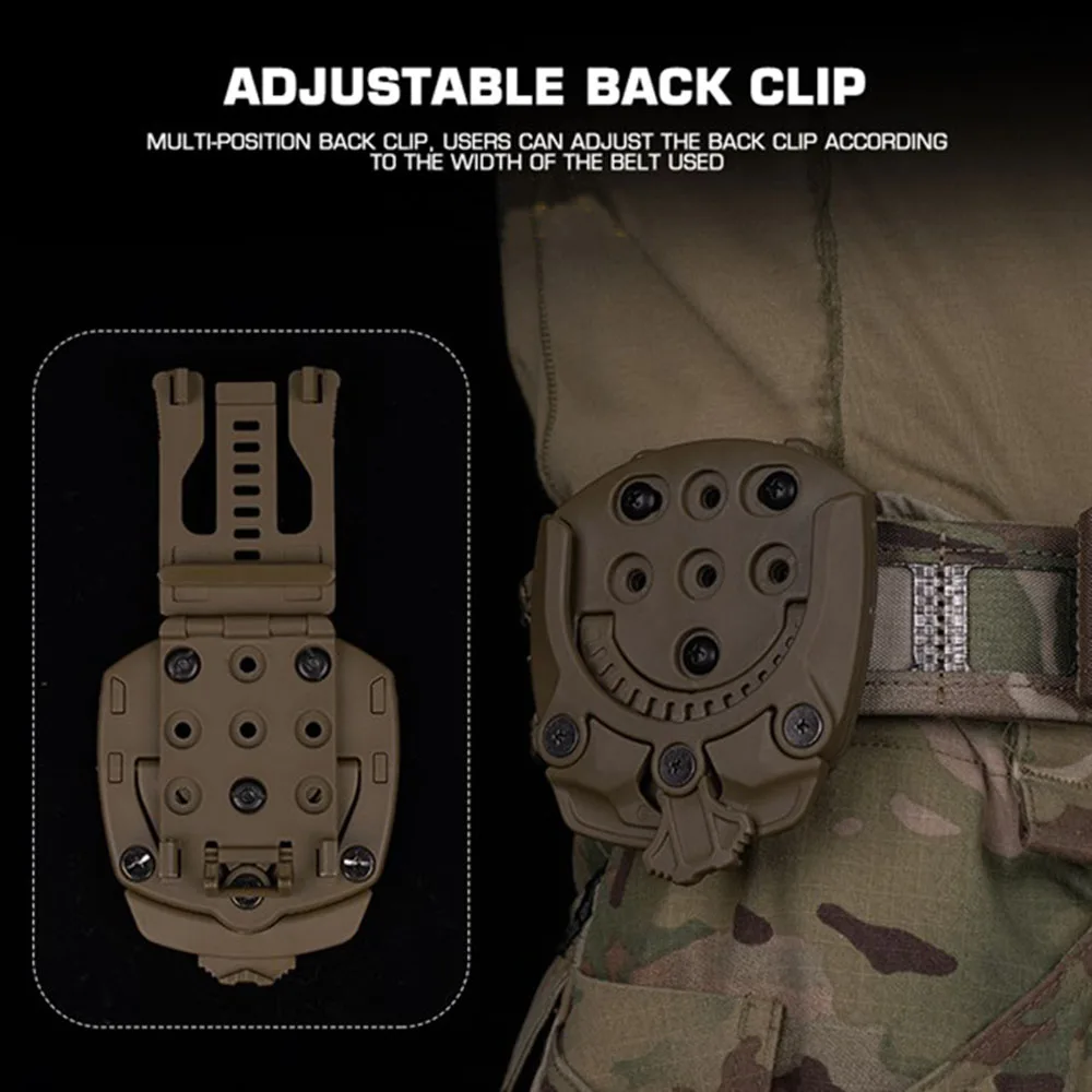 Adaptador de funda de pistola táctica, cinturón de caza giratorio de 360 grados, montaje de Base de pistola, accesorios de funda de tiro Modular - imagen 4