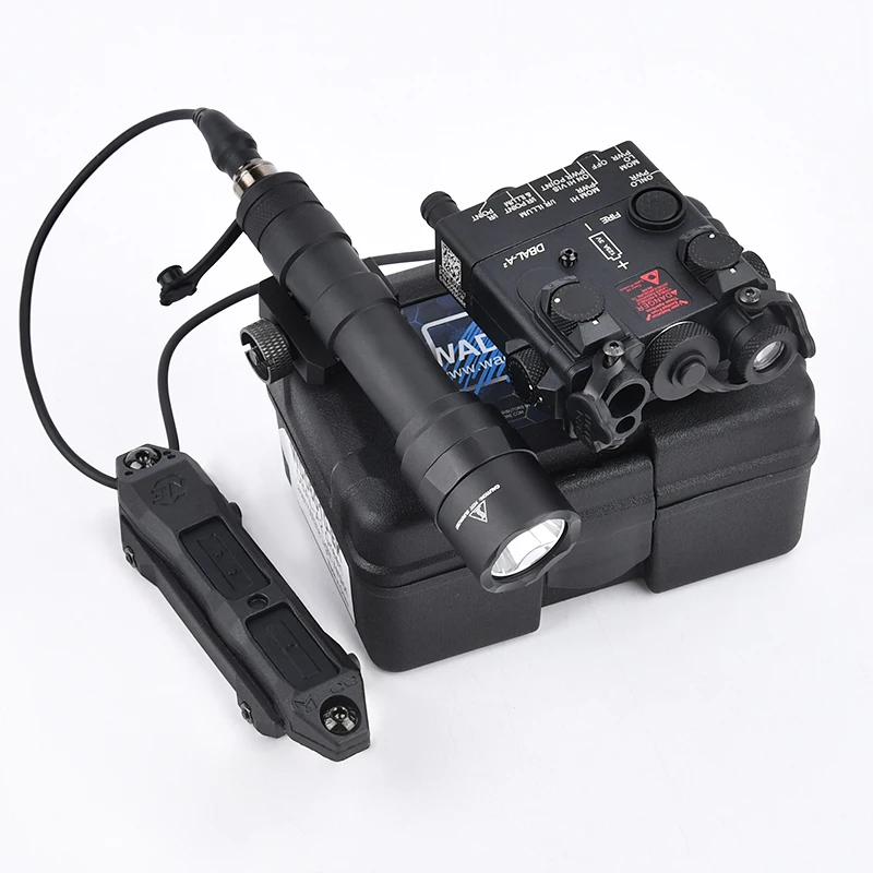 WADSN-DBAL-A2 láser rojo, verde, azul, punto M300A, M600U, luz blanca, luz LED de explorador con interruptor de doble función para riel Picatinny de 20mm - imagen 2