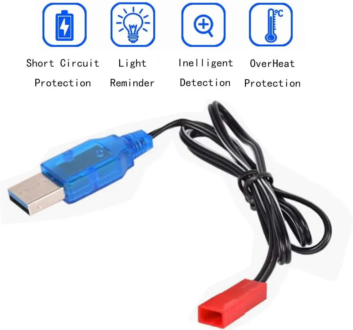 (Enchufe JST)3.7V 500mAh 20C 721855   Batería Lipo recargable con USB para UDI U818A U817A U817 U818A-1 recambio de drones cuadricóptero RC - imagen 5