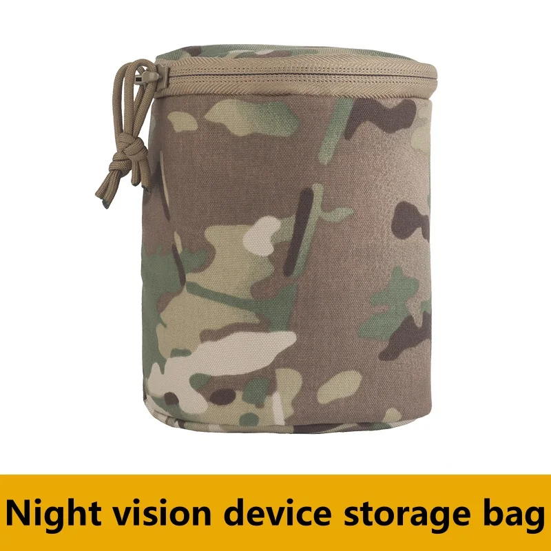 Bolsa para gafas de visión nocturna Binocular para acampar al aire libre, bolsa de almacenamiento acolchada suave, cinta Molle para cintura, bolsa de almacenamiento a prueba de polvo - imagen 2