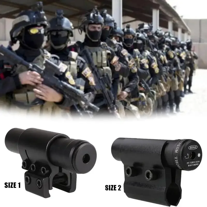 Mira láser roja táctica con montaje en Riel, mira de punto láser para Rifle Airsoft AK47 AR15, accesorios de caza con batería, 20mm/11mm - imagen 2